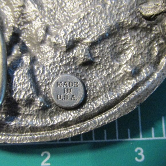 Bald Eagle Belt Buckle Bergamot Brass Works Metal W-146 USA Silver Tone 1984 - Picture 7 of 7